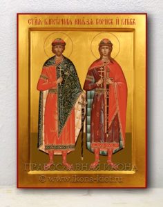 Икона «Борис и Глеб, благоверные князья» Лесосибирск