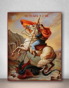 Икона «Георгий Победоносец (чудо о змие)» (образец №11) Лесосибирск