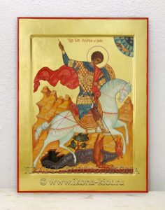Икона «Георгий Победоносец (чудо о змие)» (образец №2) Лесосибирск
